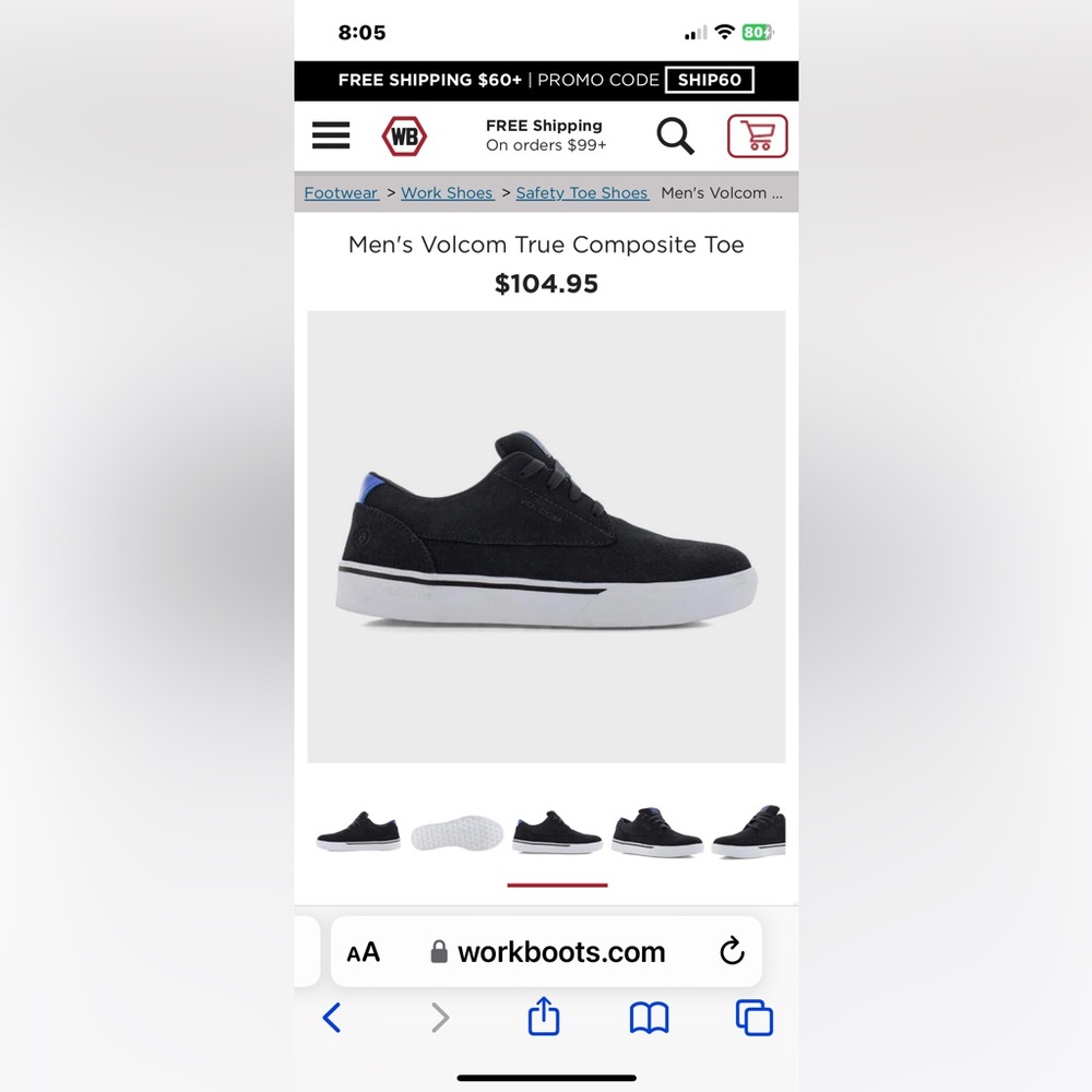 Black Volcom Workwear shoes